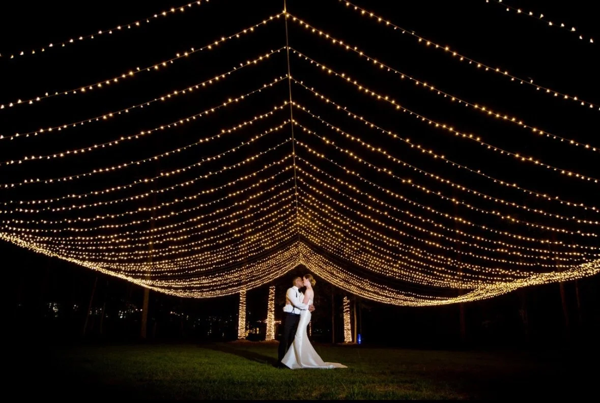  Pinehill Pavilion’s romantic canopy of lights. Photo by    Timmester Photography    (Photographer’s IG:    @timmesterphotography   ).  
