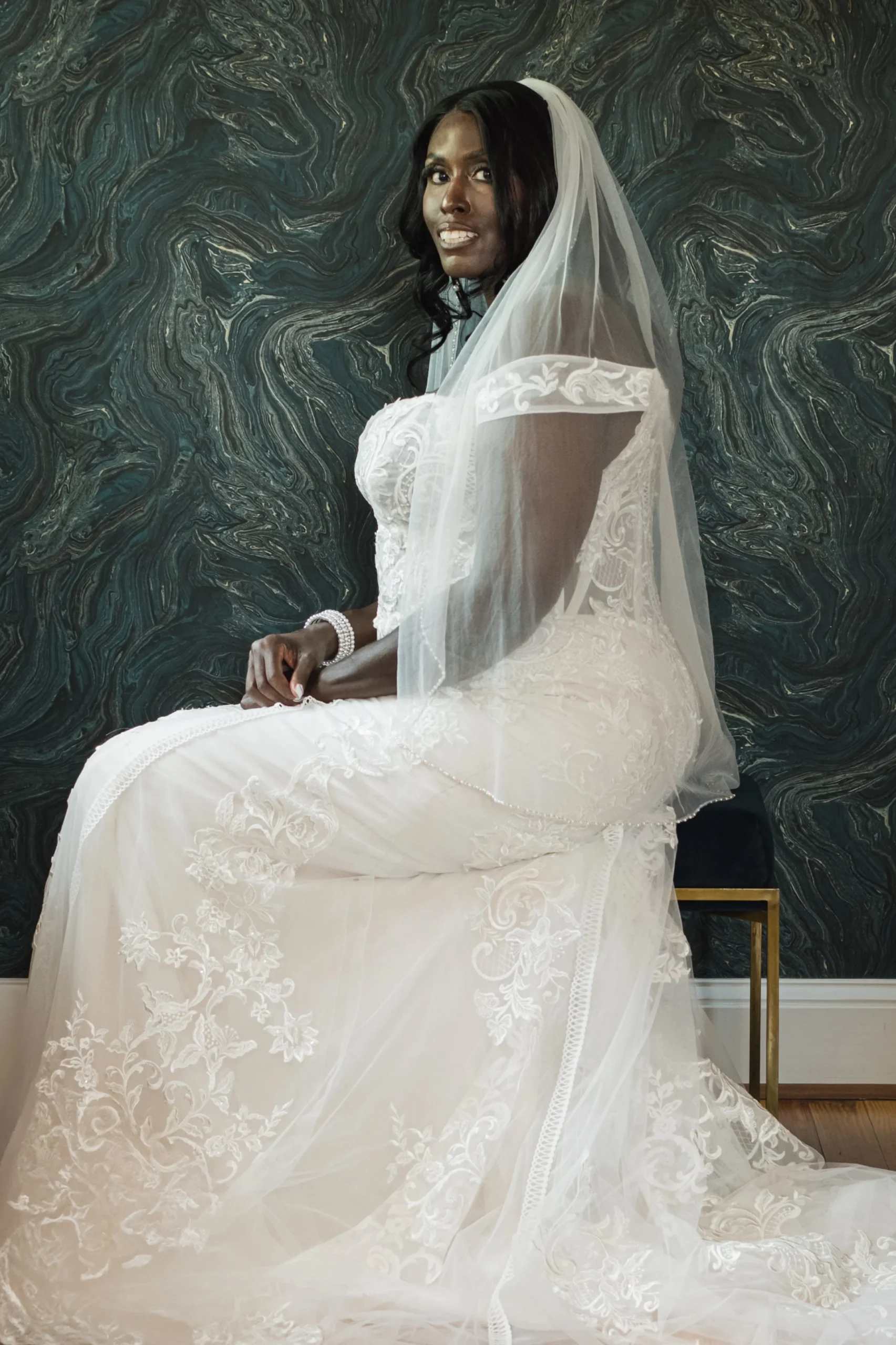  A portrait of Kheesa, looking stunning. See a list of her amazing vendors that donated their time to create her look at the bottom of this post! Photo by   Lauren Depuy Photography  . 