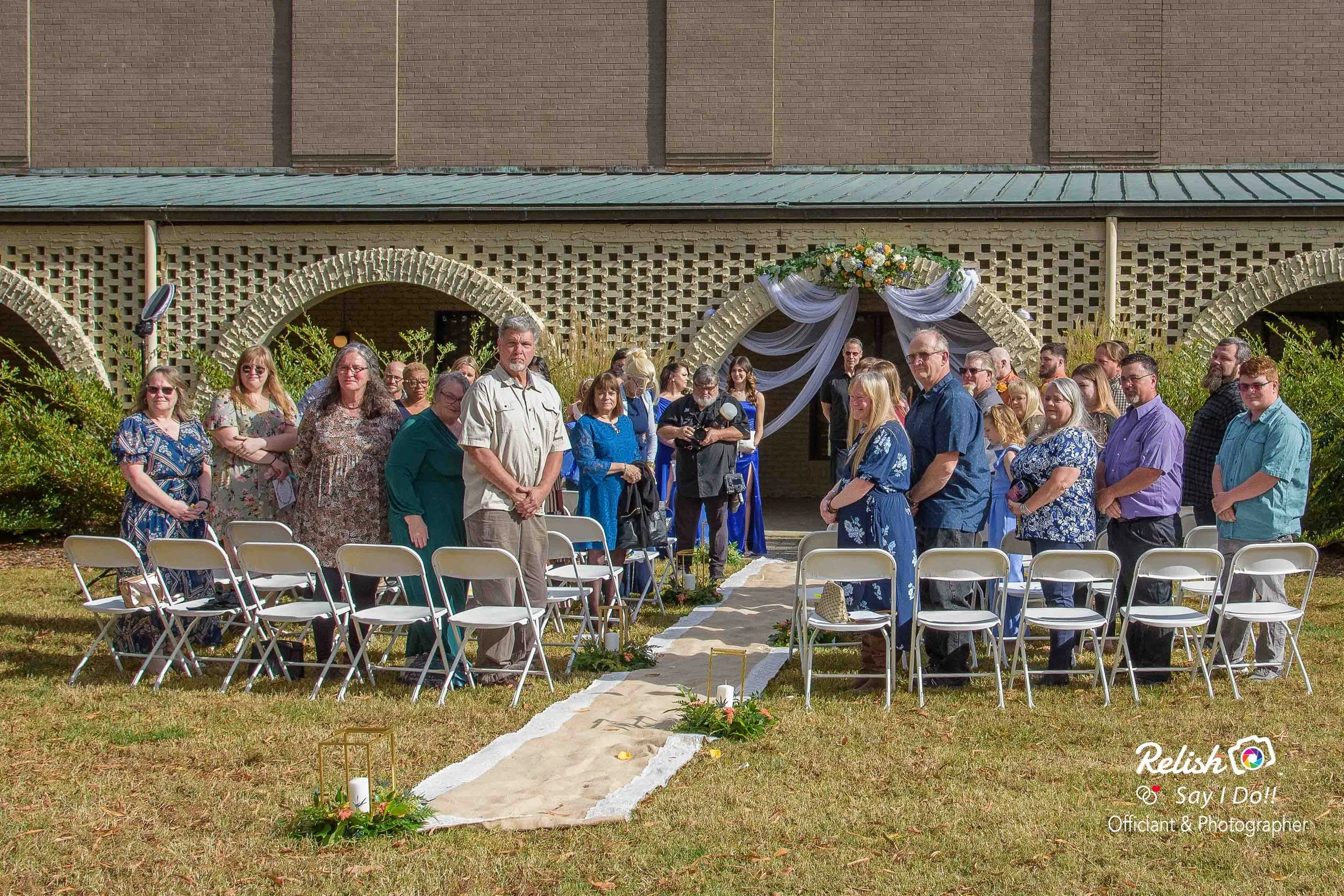  Waiting for Rhonda to walk down the aisle. Photographed by  Relish Say I Do! Officiant & Photographer.  