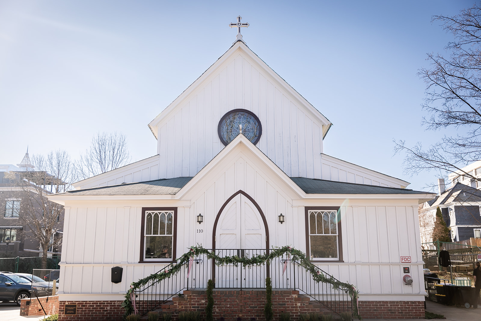 Exterior of All Saints Chapel in Raleigh